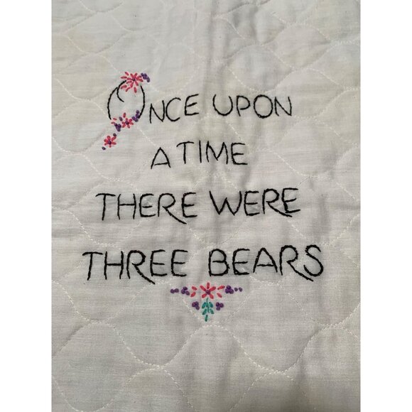 Handmade Once Upon a Time There Were Three Bears Quilted HandStitched Needle Poi - Picture 5 of 13